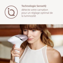 Épilateur à lumière pulsée Philips Lumea Série 8000 - 4 embouts et tondeuse-stylo BRI949/00